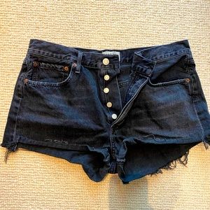 awesome agolde black jeans shorts.  must have for summer!